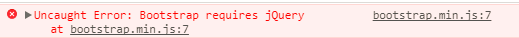 bootstrap+jquery项目引入文件报错的解决方法