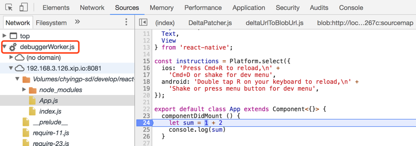 React Native 真機斷點調(diào)試+跨域資源加載出錯問題的解決方法