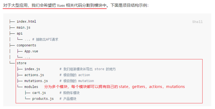 Vuex中模块化组织的示例分析