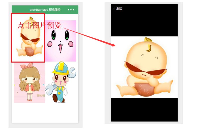 微信小程序wx.previewImage预览图片实例详解