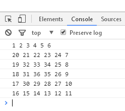 JavaScript定义及输出螺旋矩阵的方法详解