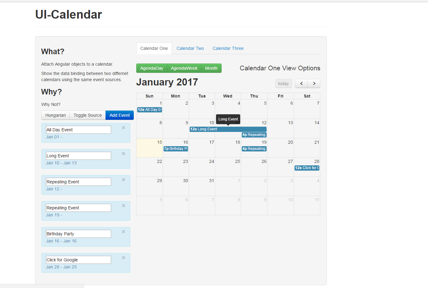 angular中ui calendar怎么用