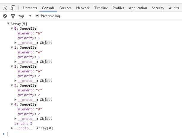 JavaScript数据结构之优先队列与循环队列的示例分析