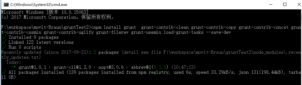 Grunt针对静态文件的压缩,版本控制打包的实例讲解