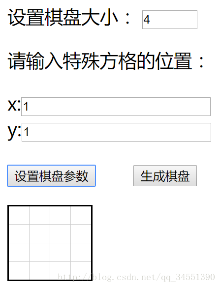 JavaScript編寫棋盤覆蓋代碼詳解