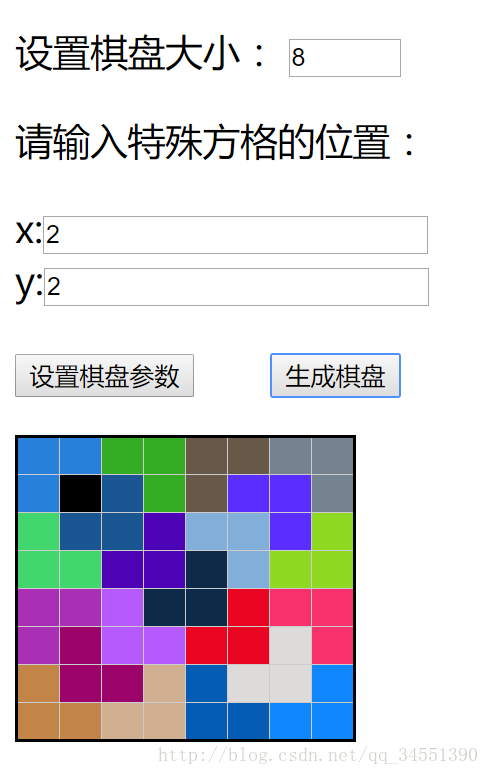 JavaScript編寫棋盤覆蓋代碼詳解