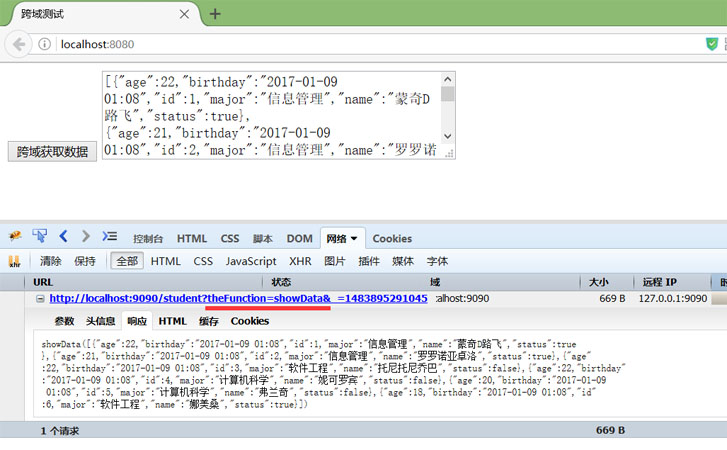 使用jquery的jsonp发起跨域请求的示例分析