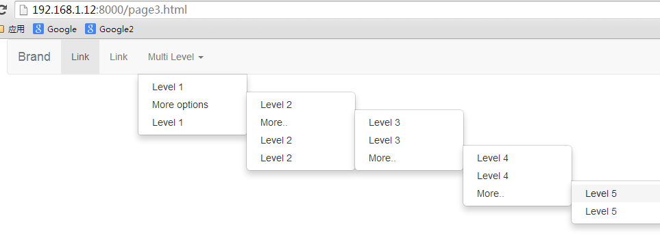 AngularJS+Bootstrap3多级导航菜单的实现代码