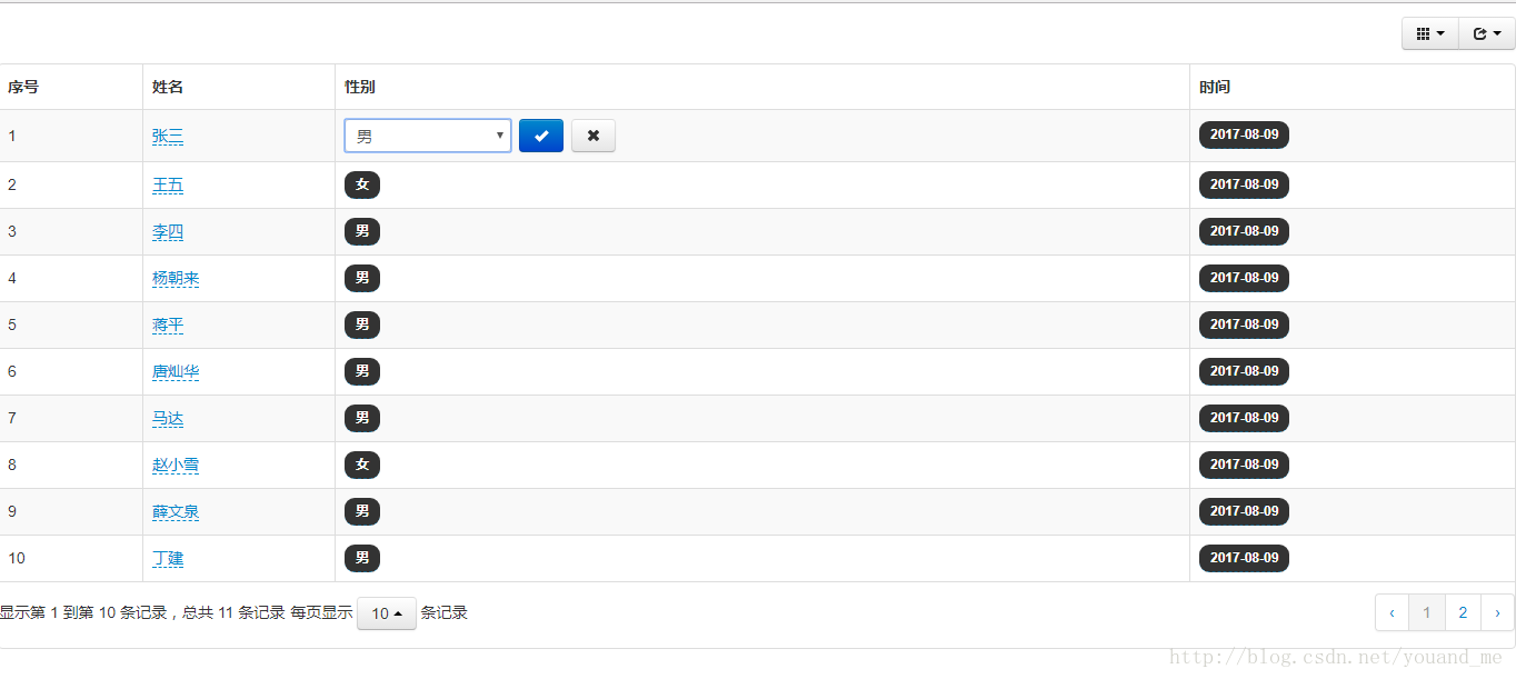 bootstrap table如何实现x-editable的行单元格编辑及解决数据Empty和支持多样式问题