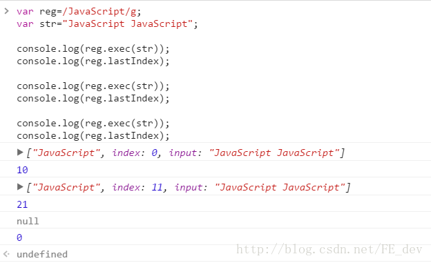 JavaScript中RegExp对象属性的示例分析