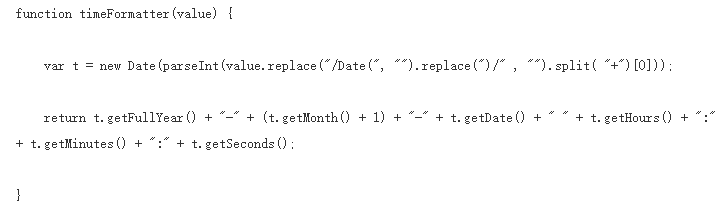 使用JavaScript怎么对数据库DateTime字段类型进行转换