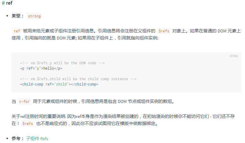 Vue 2中ref屬性的使用方法及注意事項