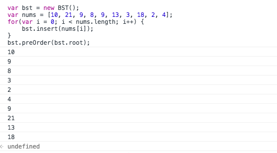 javascript实现二叉树遍历的代码