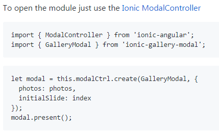 Ionic3 UI組件之Gallery Modal詳解