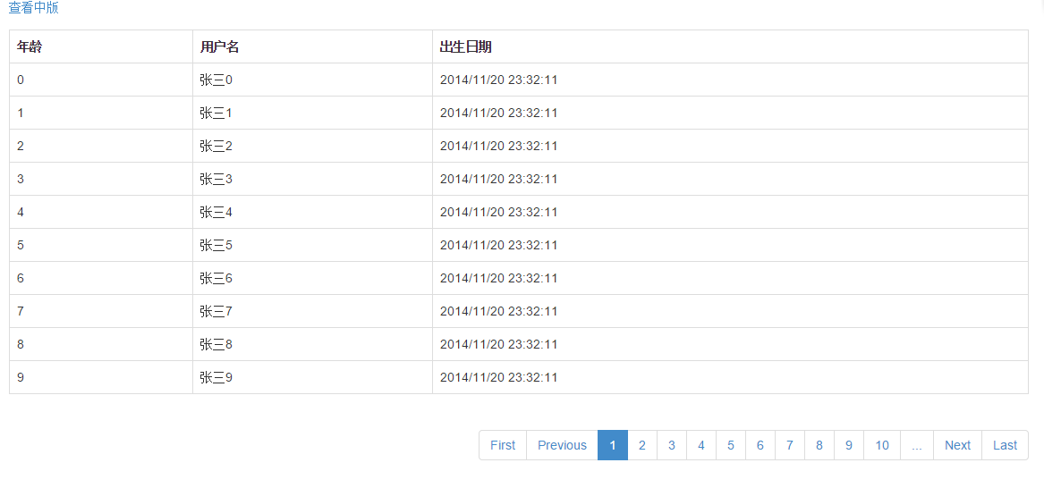 MvcPager分页控件适用于Bootstrap的示例分析