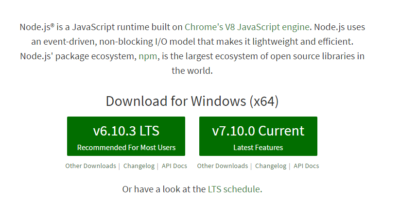 详解Windows下安装Nodejs步骤