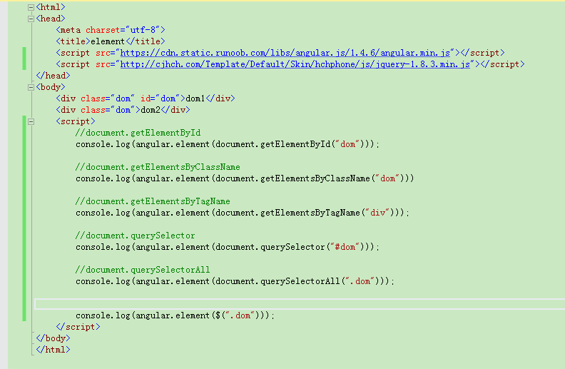 element()函數(shù)如何在angular中使用