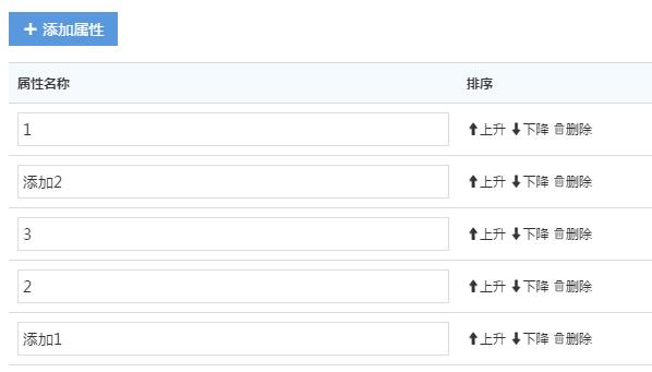 jQuery实现 上升、下降、删除、添加一行代码