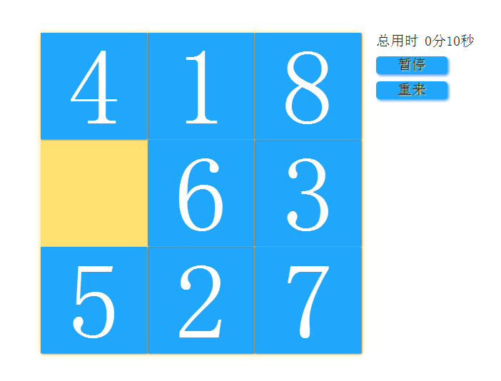 js实现九宫格拼图小游戏