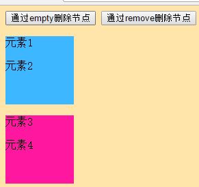 jQuery中DOM節(jié)點(diǎn)刪除之empty與remove