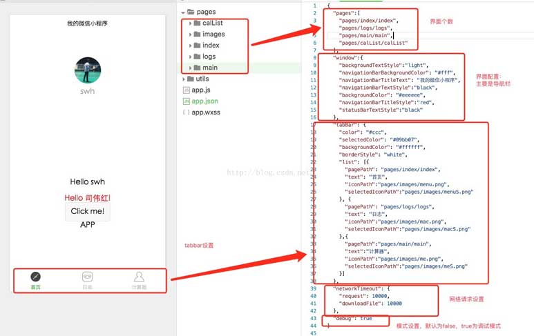 微信小程序中系统配置app.json的示例分析