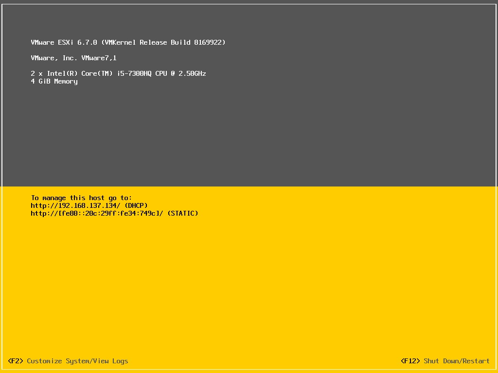 搭建VMware ESXi6.7的方法