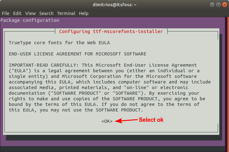 如何在Ubuntu 的发行版上安装微软TrueType字体