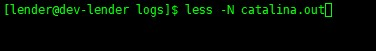 linux中less命令的使用示例