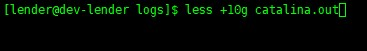 linux中less命令的使用示例