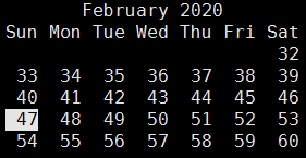 Linux cal命令的使用