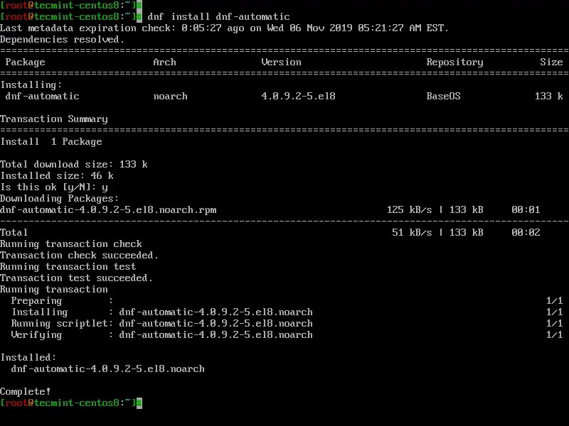 CentOS 8如何設(shè)置自動(dòng)更新