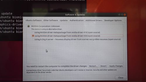 Ubuntu18.04.2下安装 RTX2080 Nvidia显卡驱动的方法