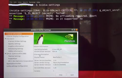 Ubuntu18.04.2下安装 RTX2080 Nvidia显卡驱动的方法