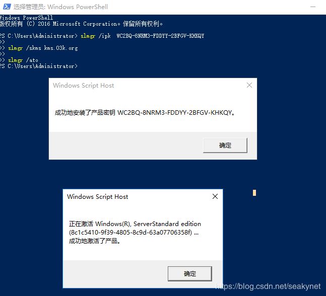 Windows Server 2016 Standard Key激活密钥序列号