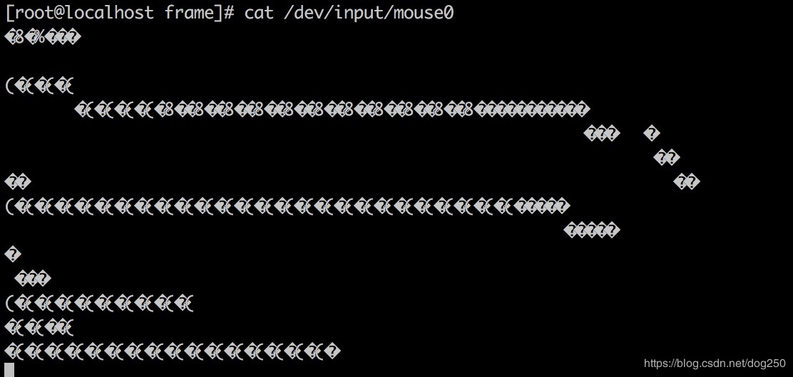 Linux字符终端如何用鼠标移动一个红色矩形详解