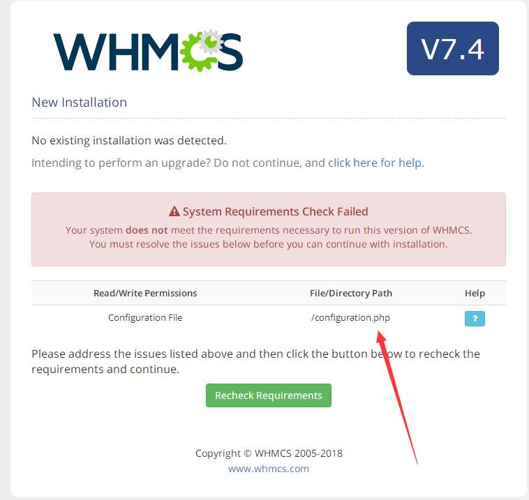 WHMCS V7.4.2如何安装