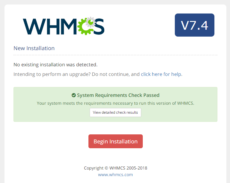 WHMCS V7.4.2如何安装