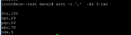 如何在Linux中使用sort文本处理命令