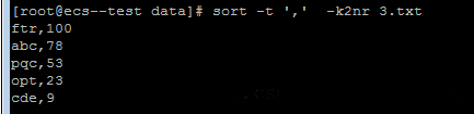 如何在Linux中使用sort文本处理命令
