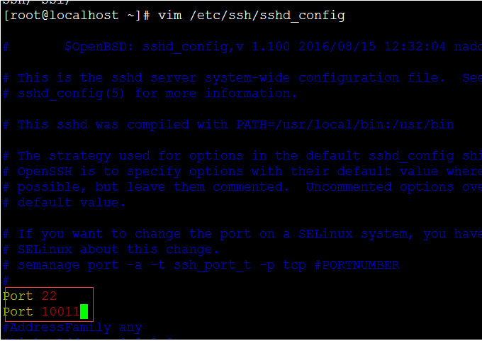 怎么在centos中对ssh默认端口号进行修改