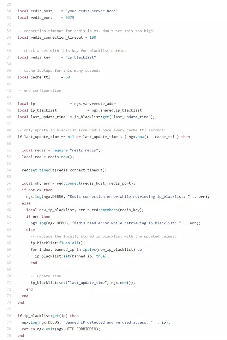 Nginx如何利用Lua+Redis实现动态封禁IP的方法