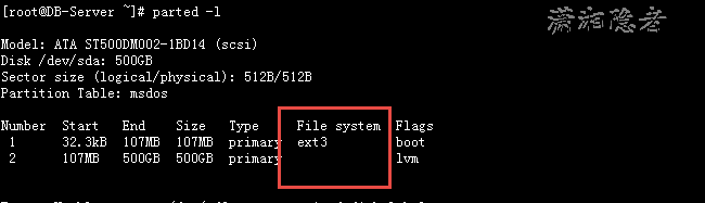 Linux查看分区文件系统类型的方法总结