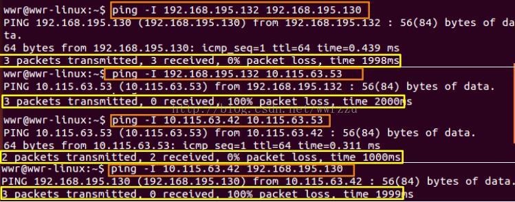 Linux下指定源ip进行ping操作的方法