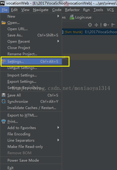 Webstorm2017上SVN插件如何安装