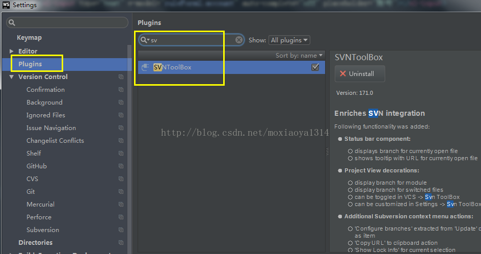 Webstorm2017上SVN插件如何安装