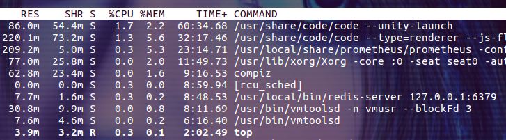 linux top命令詳解