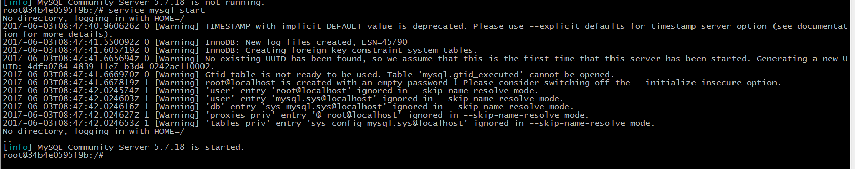 如何在docker中使用mysql数据库