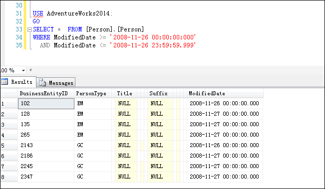 SQL Server中查询结果超出了查询时间范围解决方法