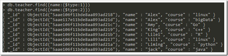 MongoDB的一些基本操作