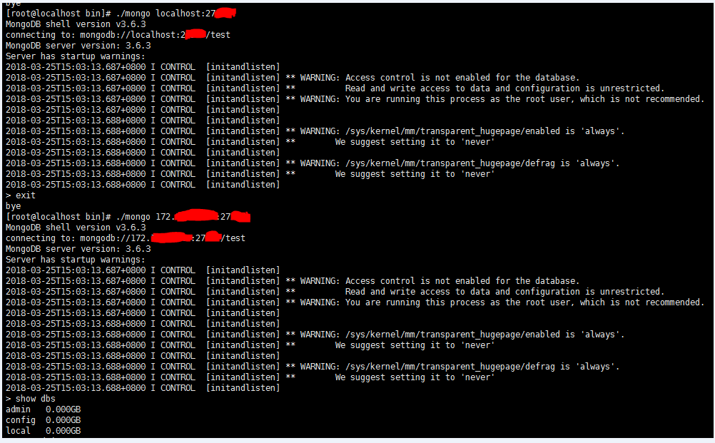 如何在MongoDB 3.6中设置bind_ip